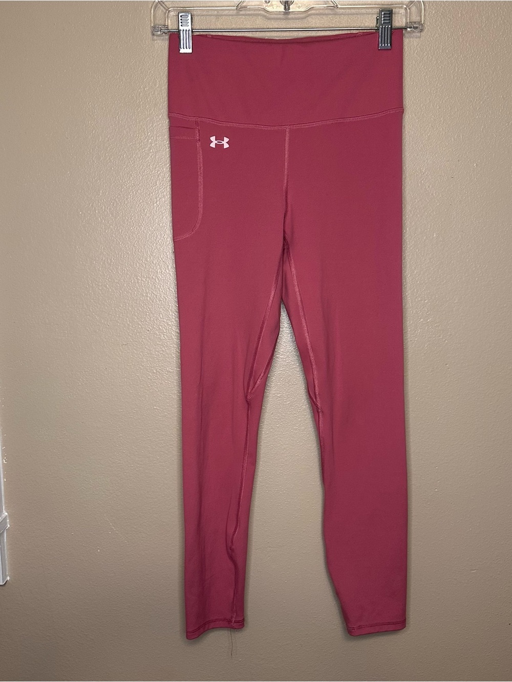Under Armour Rose Red High-Waist Performance Leggings
